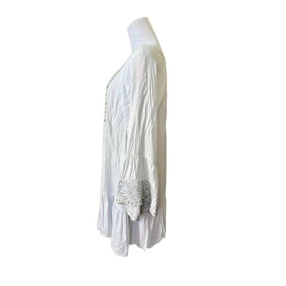 Lilly Pulitzer Amisa Tunic Dress Resort White Embroidered Coverup sz M‎ Bohemian - Picture 5 of 13